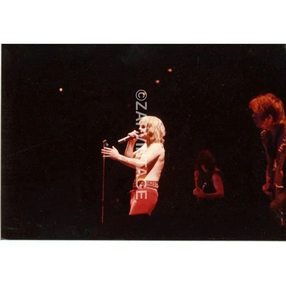 Vtg 1980s Ozzy Osbourne On Stage / Concert Tour Preforming Music Photo #2902